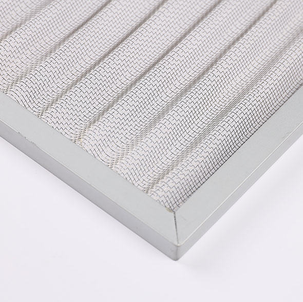 Stainless steel substrate wave primary air filter
